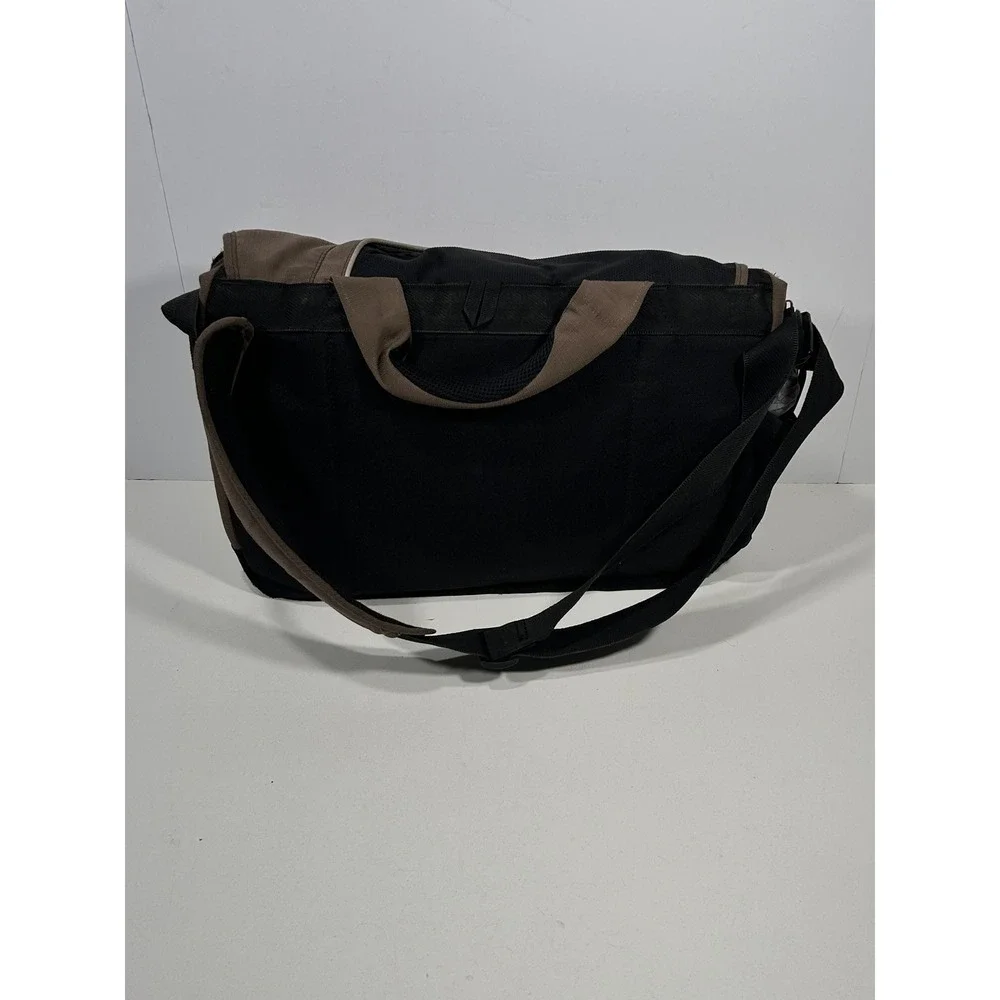 Samsonite Messenger Bag Brown Black Canvas Laptop Shoulder Travel Work Bag